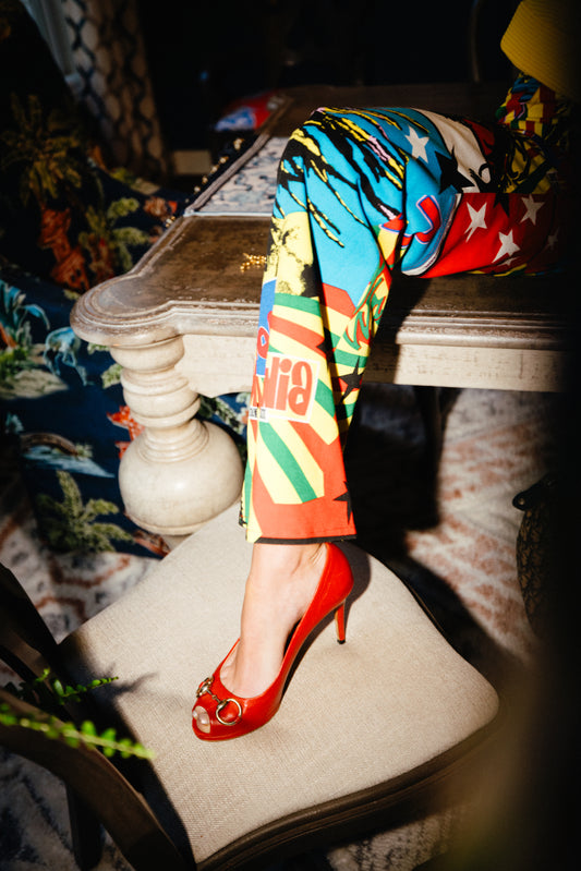 Gucci horse bit heels in red leather