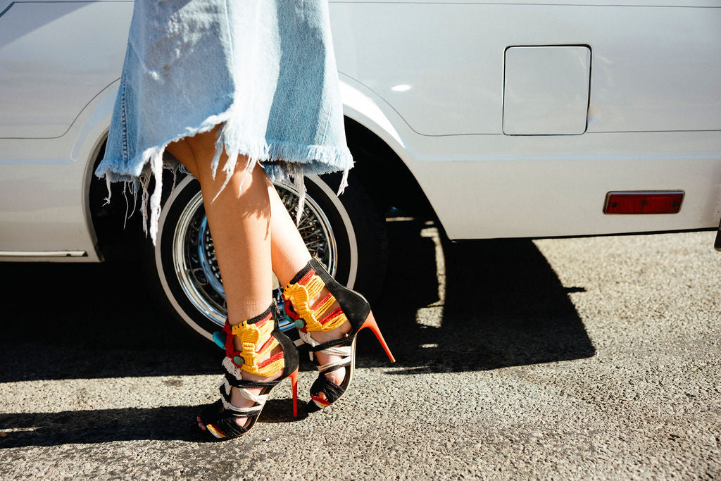Balmain Multicolor Rope Stilettos – Size 39 From Balmain Spring 2014