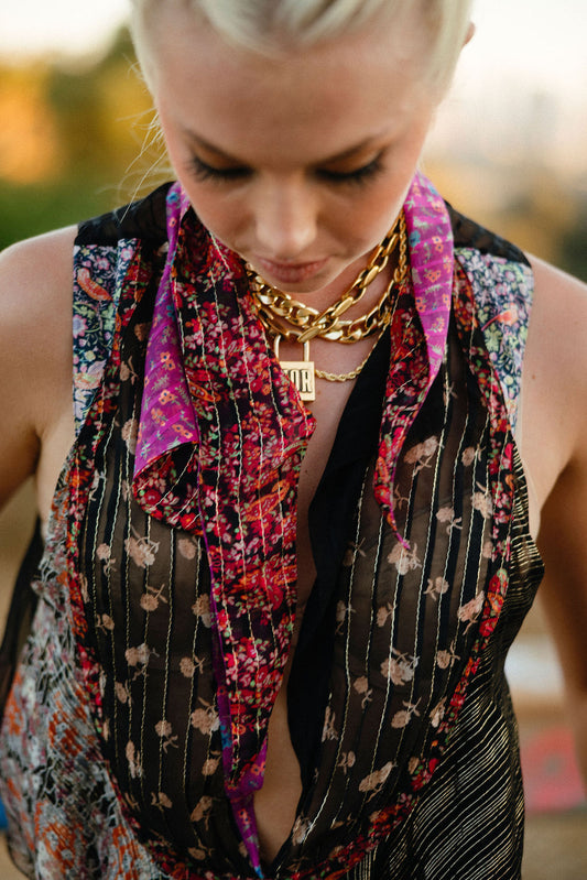 Balenciaga Le Dix by Nicolas Ghesquière Spring 2002 Runway Patchwork Top – FR 36