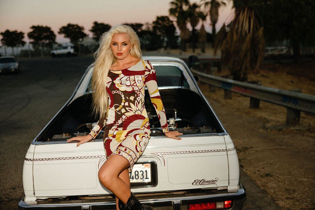 Emilio Pucci Jersey Psychedelic Dress 2000's