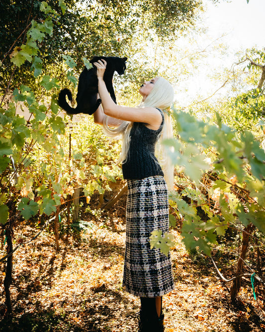 Alexander McQueen AW23 Tweed Pencil Skirt