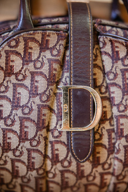 Christian Dior Oblique “D” Saddle Doctor Bag — Brown (1999–2003)