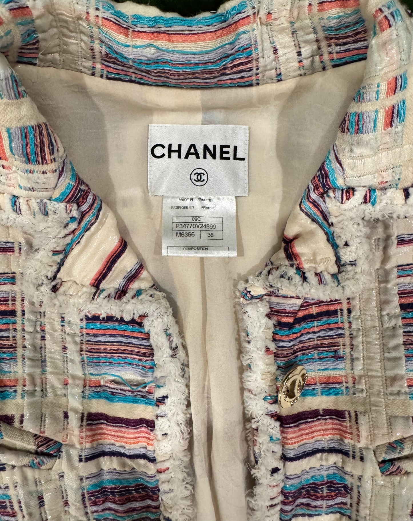Chanel Resort 2009 Multicolor Tweed jacket- Look #22