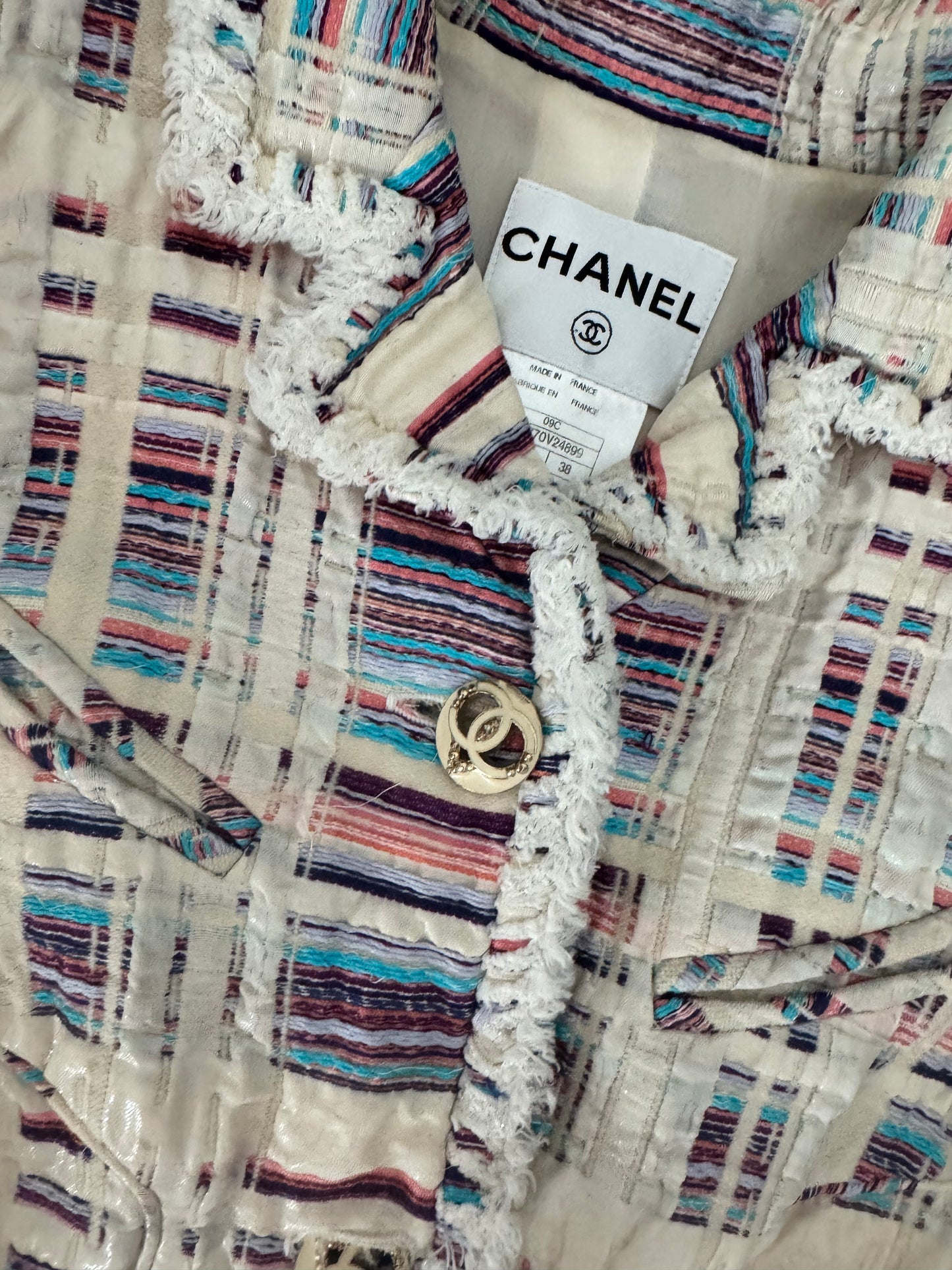 Chanel Resort 2009 Multicolor Tweed jacket- Look #22