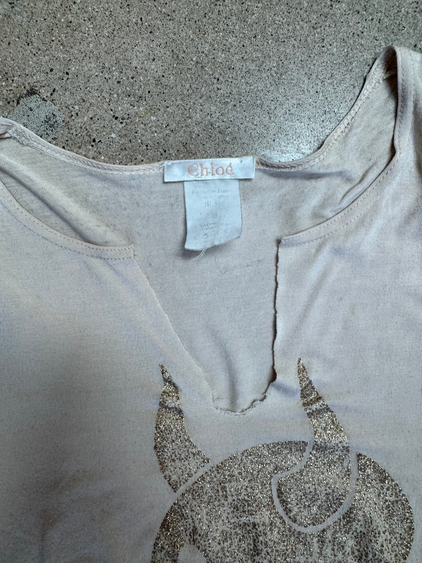 Chloé by Stella McCartney Glitter Devil Tee — Spring/Summer 2001 Runway-(NOT FOR SALE-RENTAL ONLY)