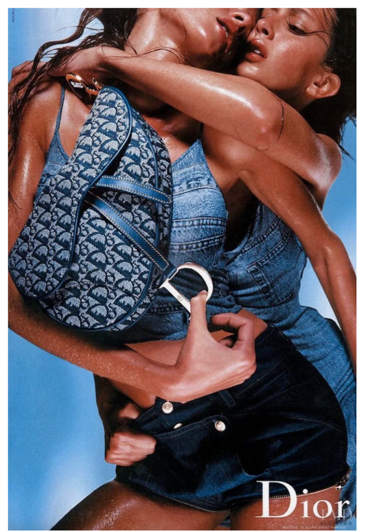 Christian Dior S/S 2000 Denim Print Bodysuit (by John Galliano)