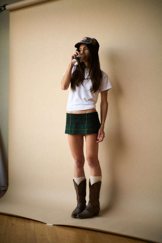 Dsquared2 2004 Fall/Winter Micro Mini Skirt Forest Green-COLLECTOR'S