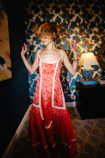 Tracy Feith Floral Silk Slip Dress