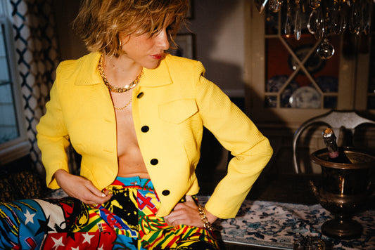 Sunshine Yellow Cropped Jacket from the 50's