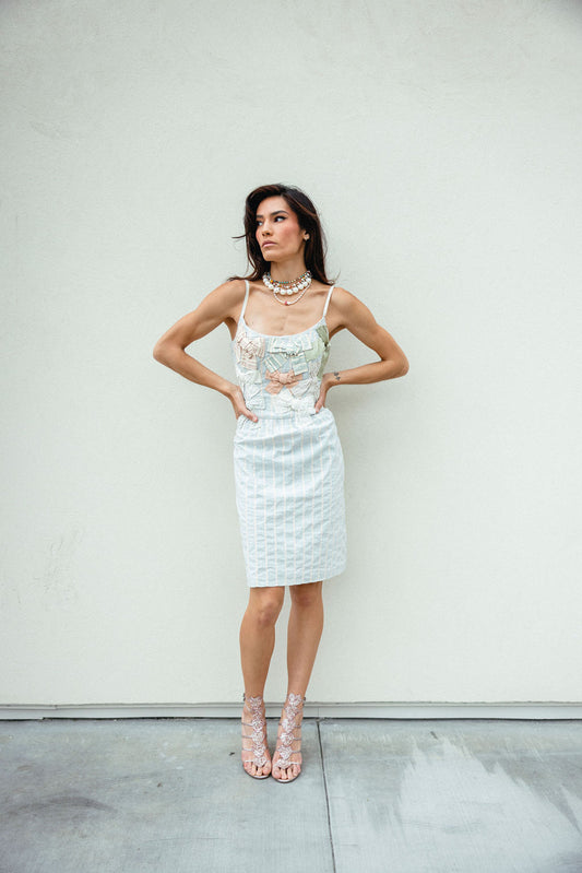 Moschino circa 90's ribbon dress