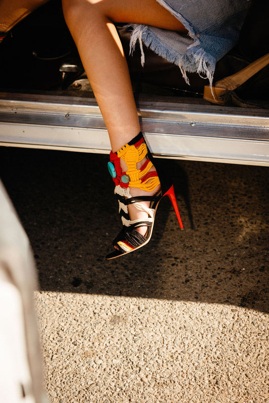Balmain Multicolor Rope Stilettos – Size 39 From Balmain Spring 2014