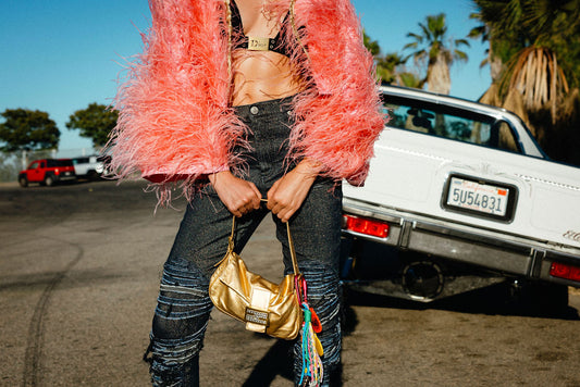 Vintage Fendi Gold Lamé Baguette — Sex & The City Era Collectible/ 2000's