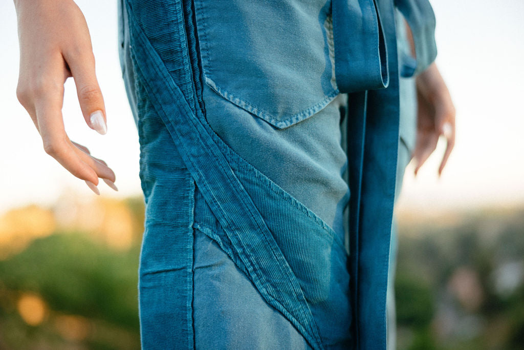 Balenciaga Le Dix Spring/Summer 2002 Teal Cargo Pants (FR 38)