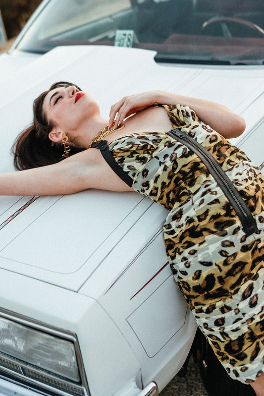 Burberry Spring 2011 Bondage Leopard Dress — FR 42