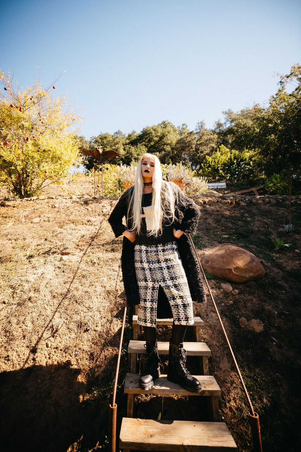 Alexander McQueen AW23 Tweed Pencil Skirt