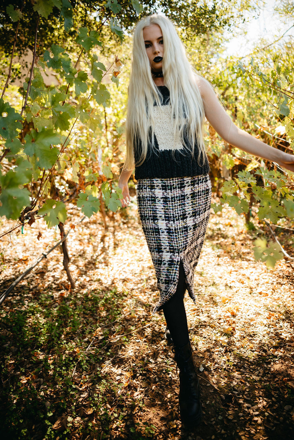 Alexander McQueen AW23 Tweed Pencil Skirt