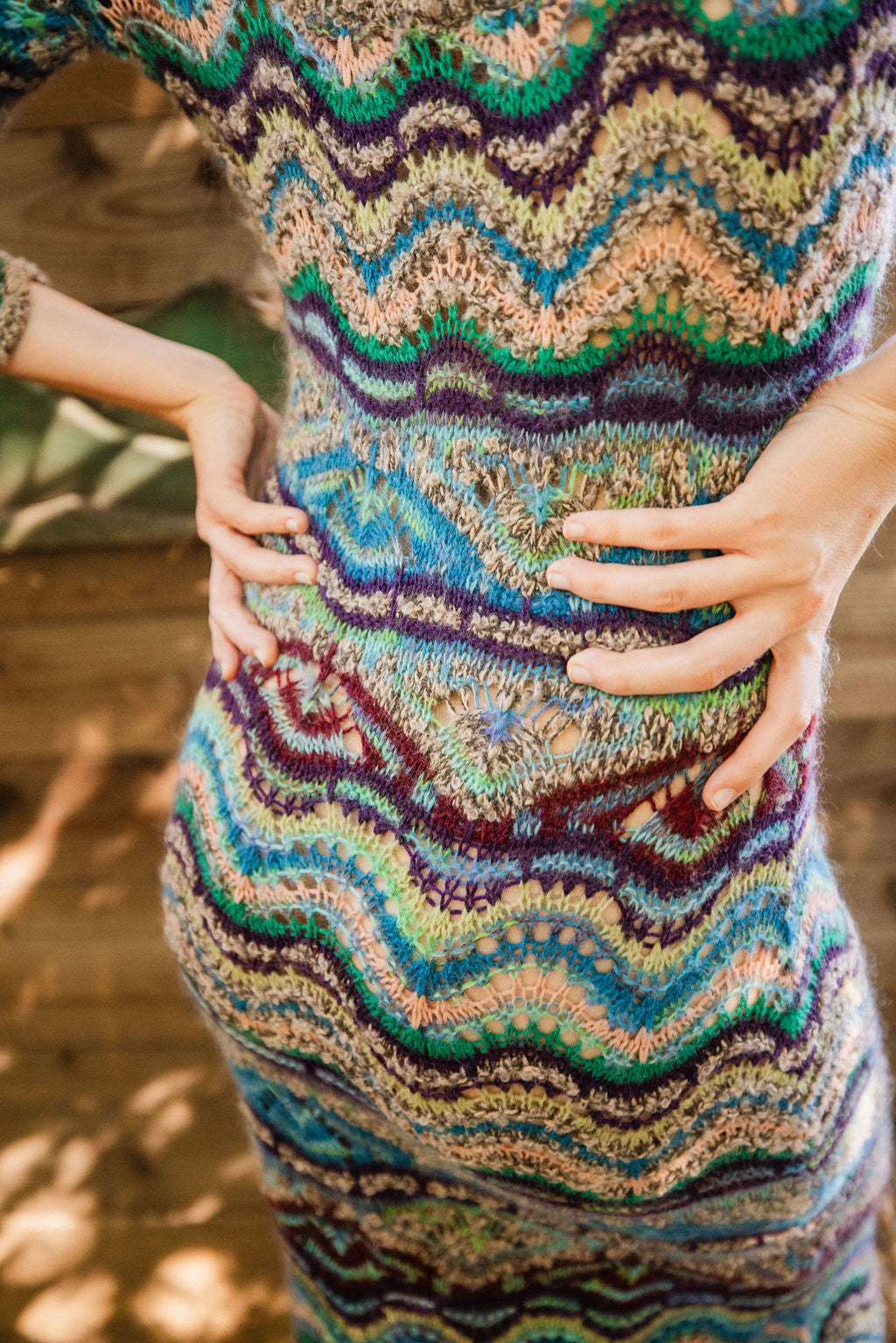 Missoni Angora–Mohair Zig-Zag Knit Column Dress