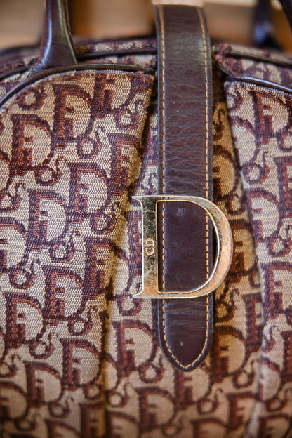 Christian Dior Oblique “D” Saddle Doctor Bag — Brown (1999–2003)