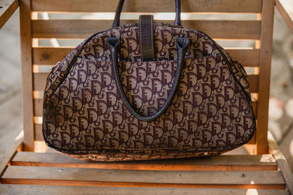 Christian Dior Oblique “D” Saddle Doctor Bag — Brown (1999–2003)