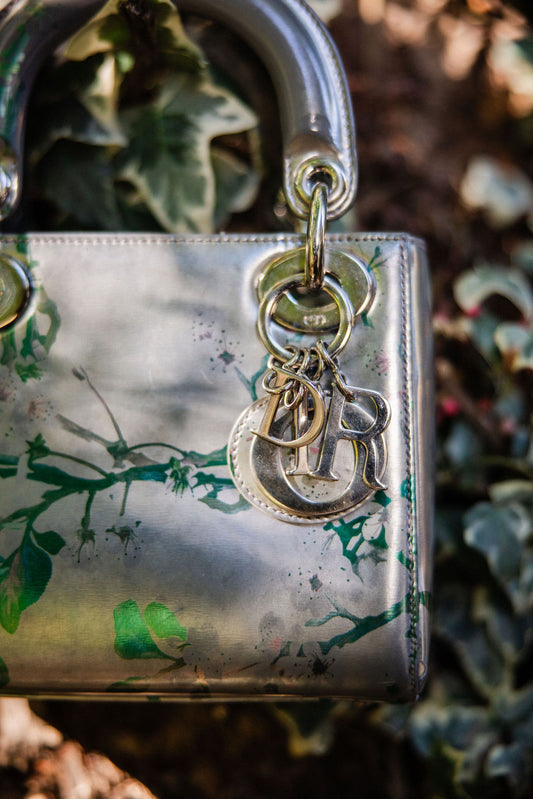 Christian Dior Lady Dior Mini Metallic Floral — Raf Simons Era (2012–2015)