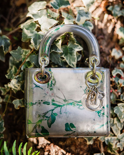 Christian Dior Lady Dior Mini Metallic Floral — Raf Simons Era (2012–2015)