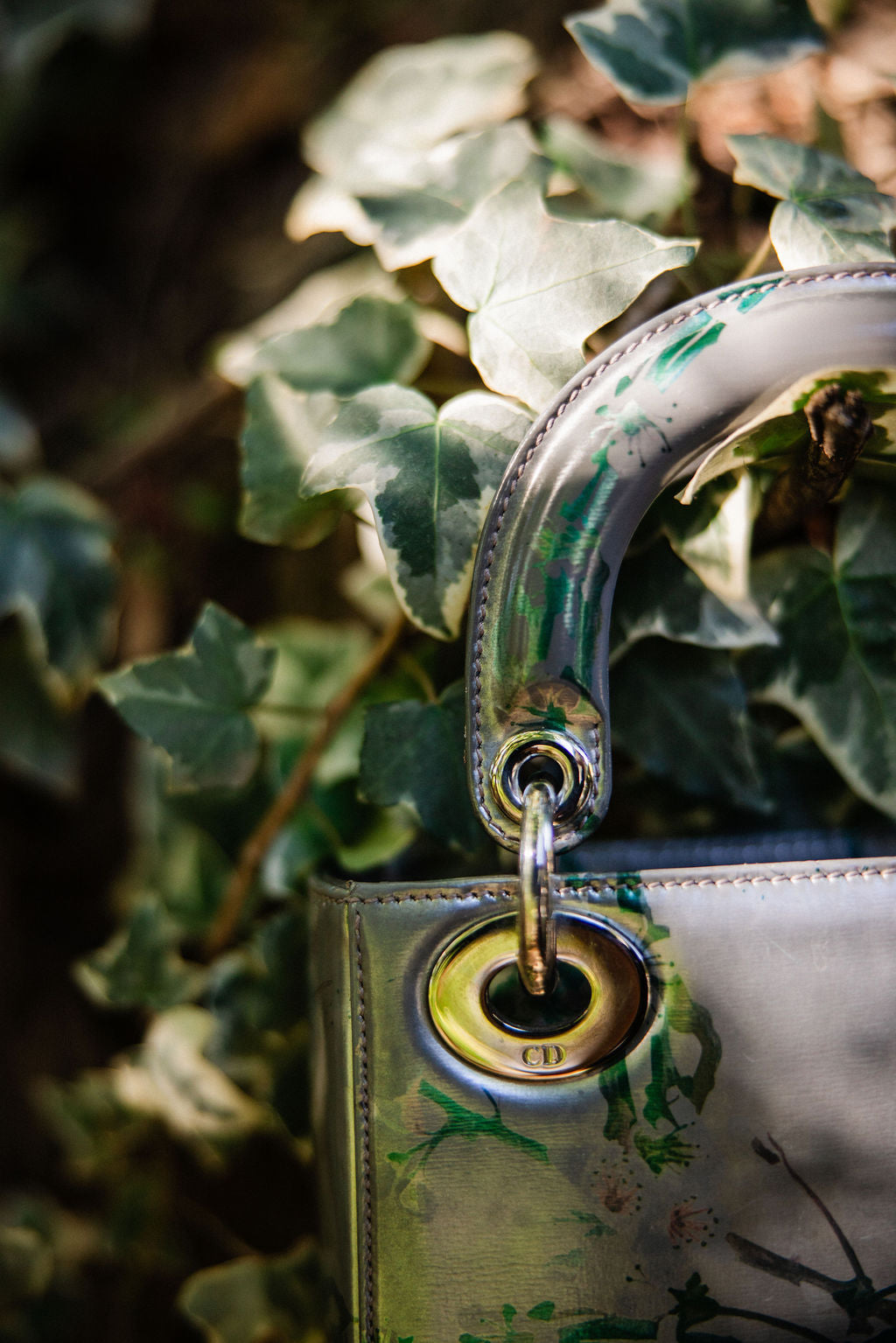 Christian Dior Lady Dior Mini Metallic Floral — Raf Simons Era (2012–2015)