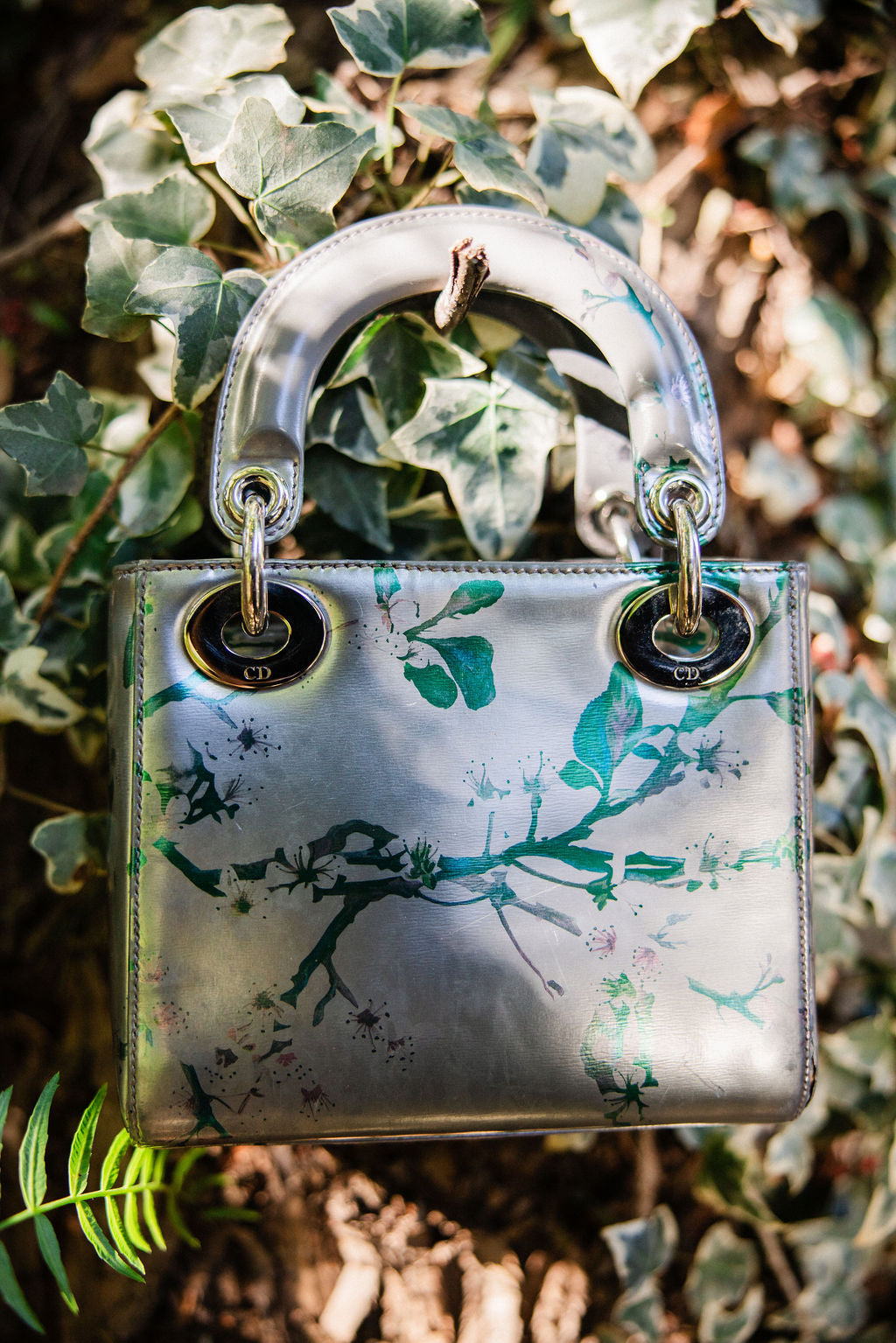 Christian Dior Lady Dior Mini Metallic Floral — Raf Simons Era (2012–2015)