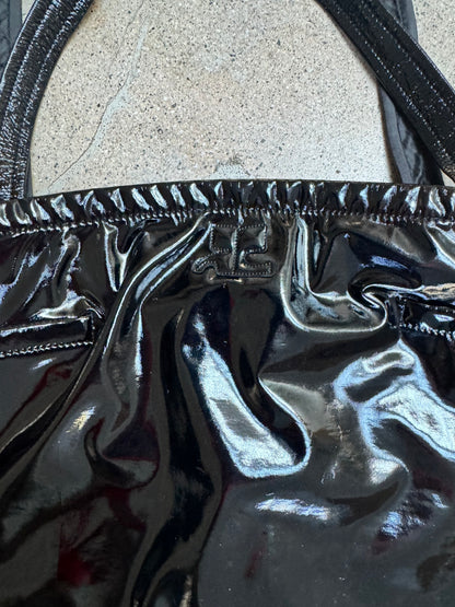 Courrèges by Nicolas Di Felice Black Vinyl Bodysuit — Spring/Summer 2022