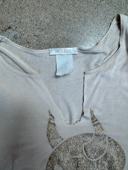 Chloé by Stella McCartney Glitter Devil Tee — Spring/Summer 2001 Runway-(NOT FOR SALE-RENTAL ONLY)
